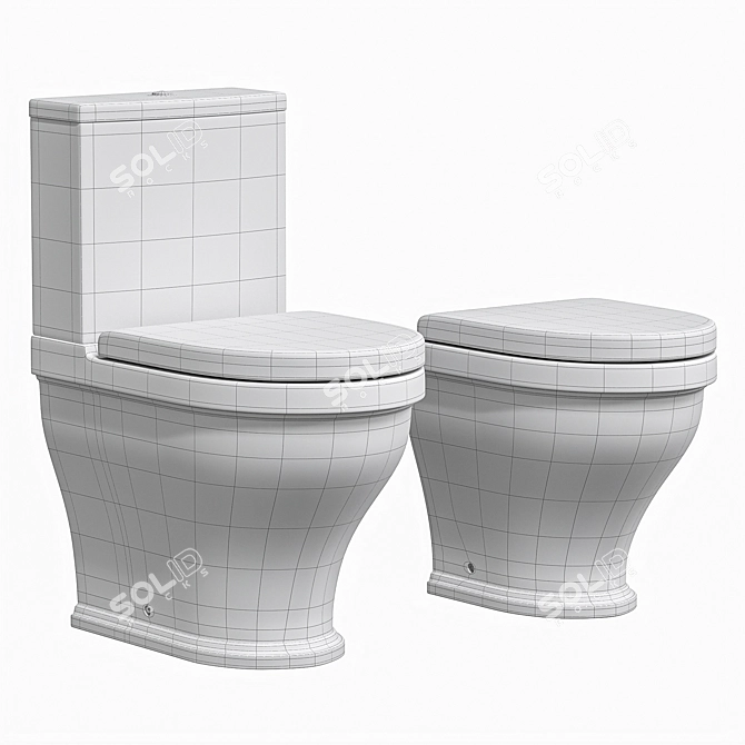 Compact Rimless Toilet CEZARES GIUBILEO 3D model image 5