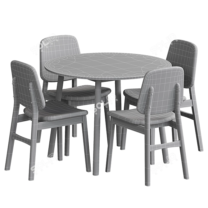 Scandinavian Dining Set by Divan 3D model image 6