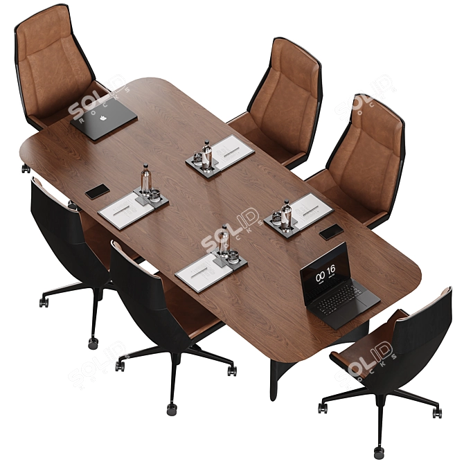 Modern Meeting Table with Style 3D model image 4