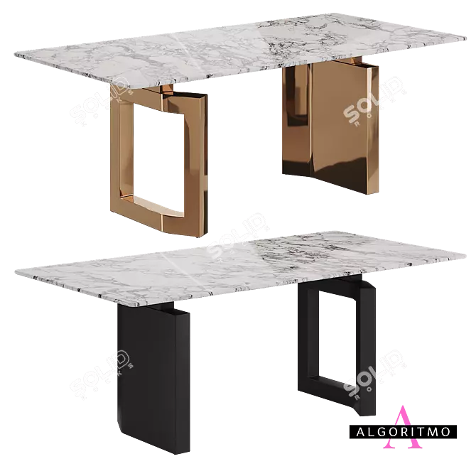 Marble Dining Table ALGORITMO-4012 3D model image 1