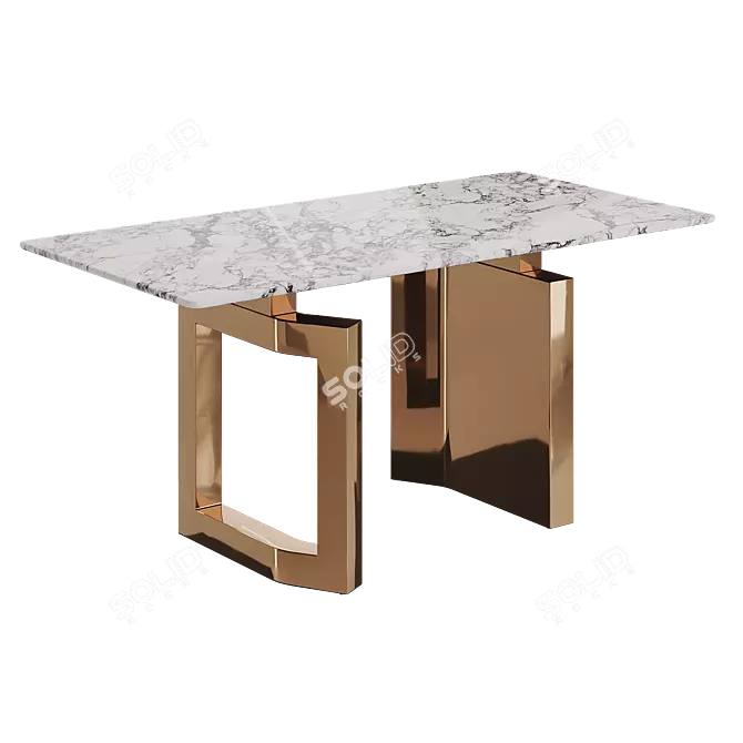 Marble Dining Table ALGORITMO-4012 3D model image 3