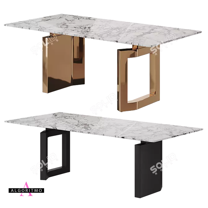 Marble Dining Table ALGORITMO-4012 3D model image 8