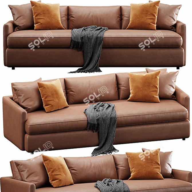 Versatile Lounge Sofa: 267cm Modifiable 3D model image 2