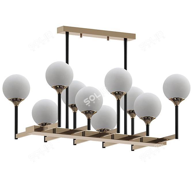 Luxe Modern Chandelier Ball Valley 3D model image 1