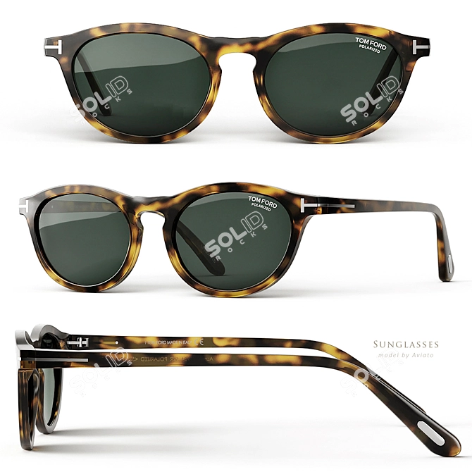 Tom Ford TF-904 Sunglasses Model 3D model image 3