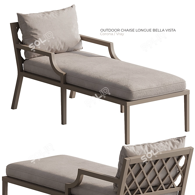 Elegant Outdoor Chaise: Bella Vista 3D model image 1