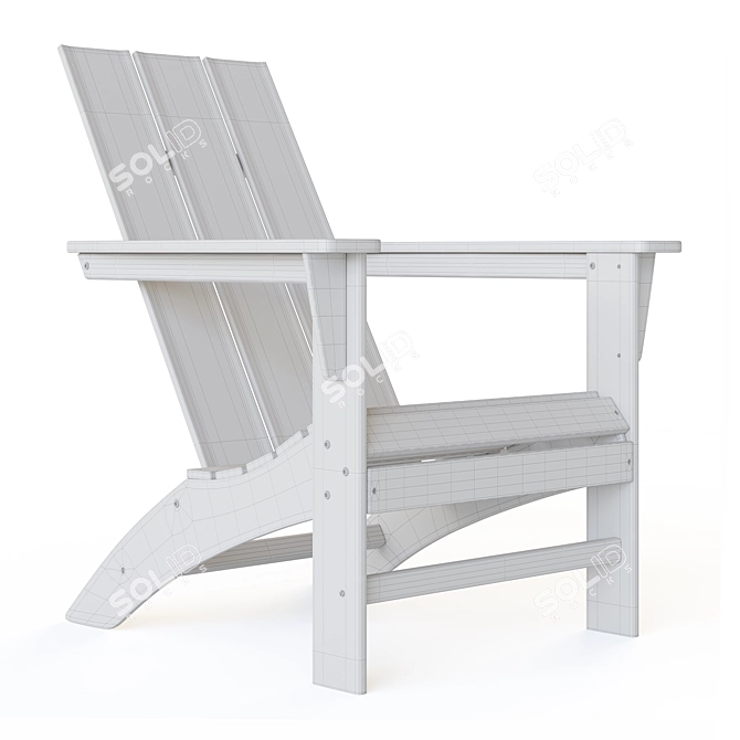 Modern Outdoor Lounge Chair 3D model image 5