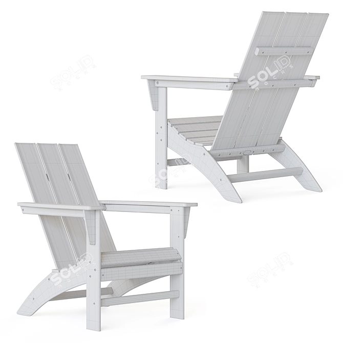 Modern Outdoor Lounge Chair 3D model image 6