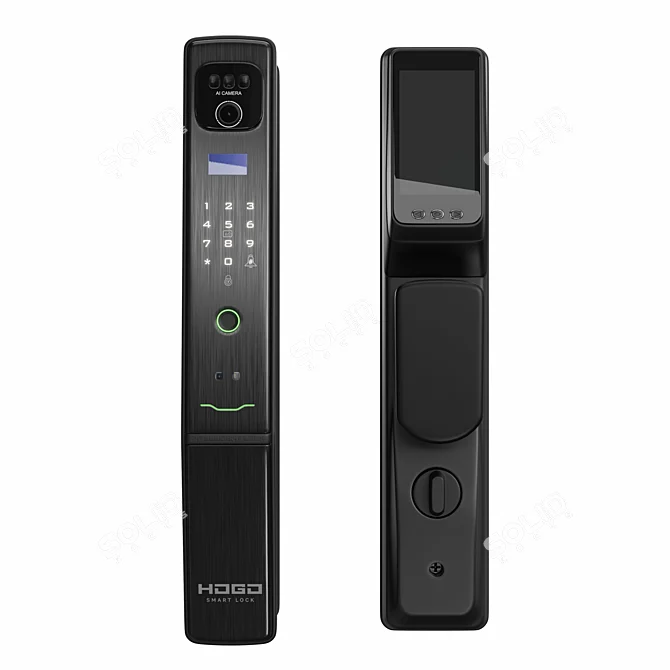 Smart Face Recognition Door Lock 3D model image 2