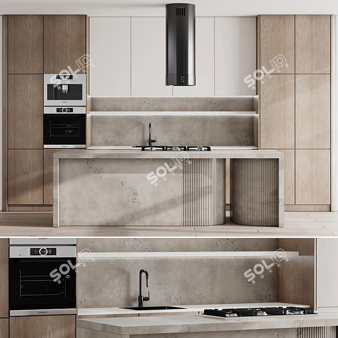 Bosch Modern Kitchen Set 82 3D model image 1