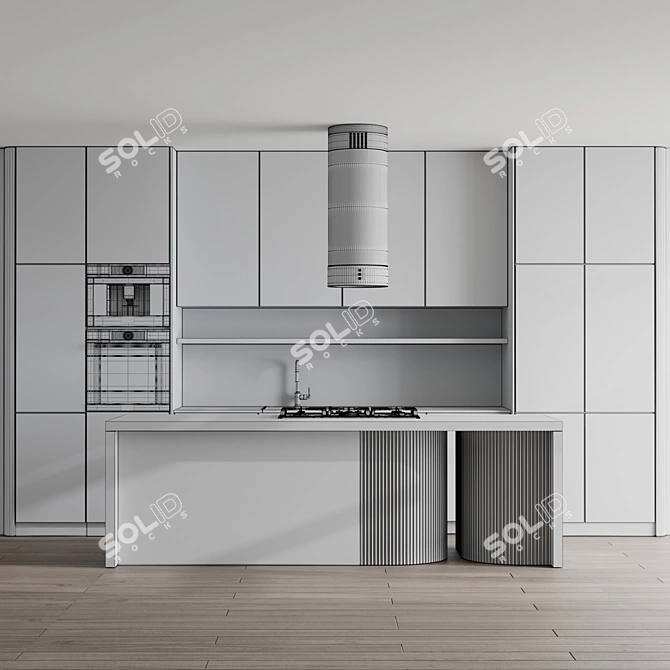 Bosch Modern Kitchen Set 82 3D model image 7