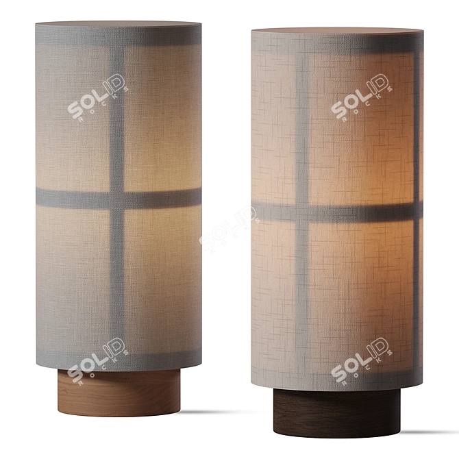 Minimalist Portable Hashira Table Lamp 3D model image 1