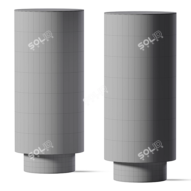 Minimalist Portable Hashira Table Lamp 3D model image 2