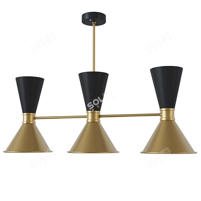 Elegant Dualight V3 Pendant Light 3D model image 3