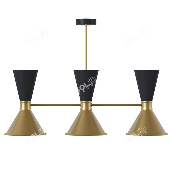 Elegant Dualight V3 Pendant Light 3D model image 5