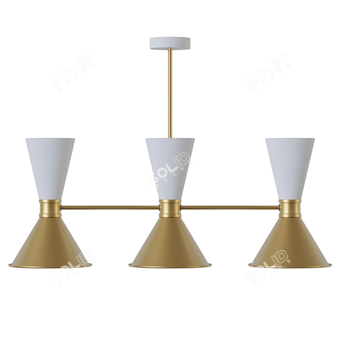 Elegant Dualight V3 Pendant Light 3D model image 6