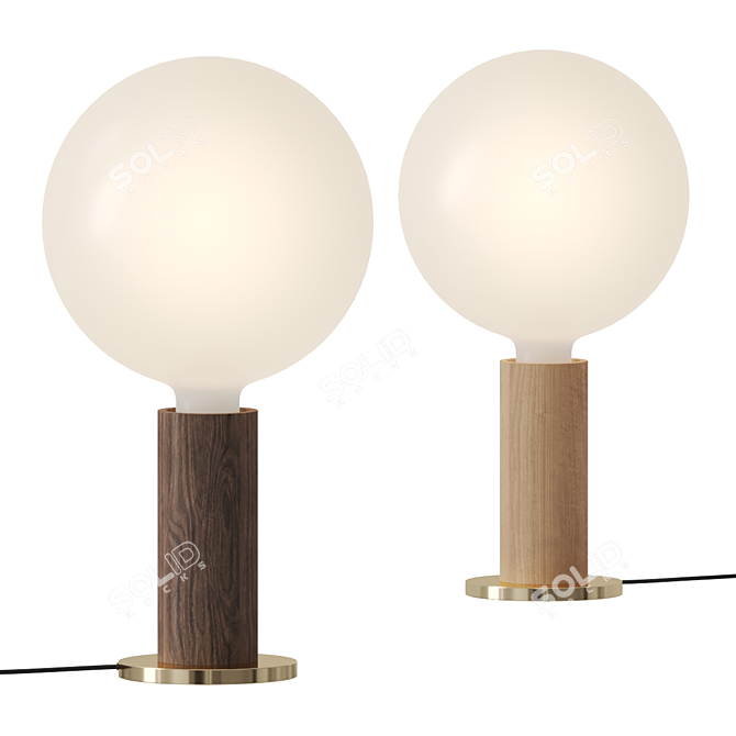 Tala Oak Knuckle Table Lamp 3D model image 1