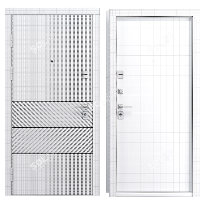 Avangard QDoors Metal Entrance Door 3D model image 4