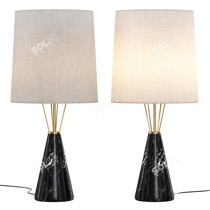 Elegant Ernest Table Lamp 3D model image 1