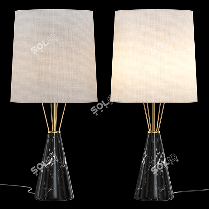 Elegant Ernest Table Lamp 3D model image 2