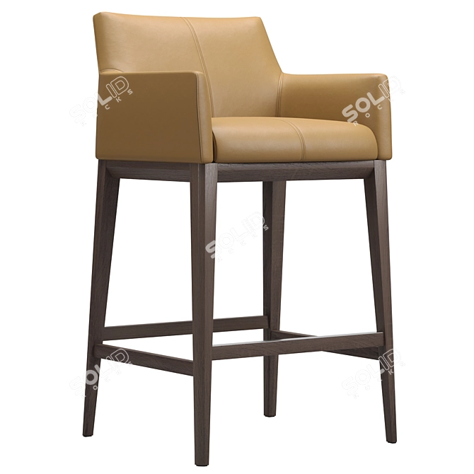 Elegant Carter Bar Chair 3D model image 2