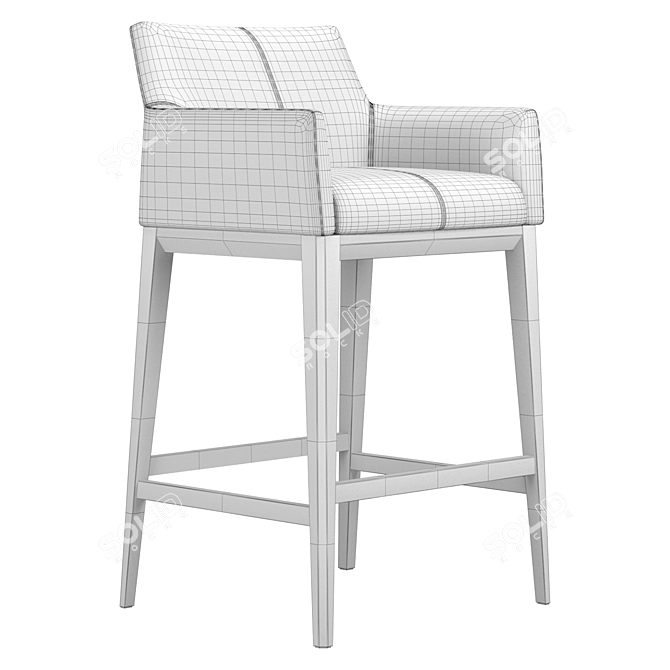 Elegant Carter Bar Chair 3D model image 5