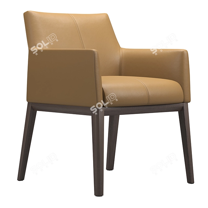 Modern Velvet Lounge Chair 3D model image 1