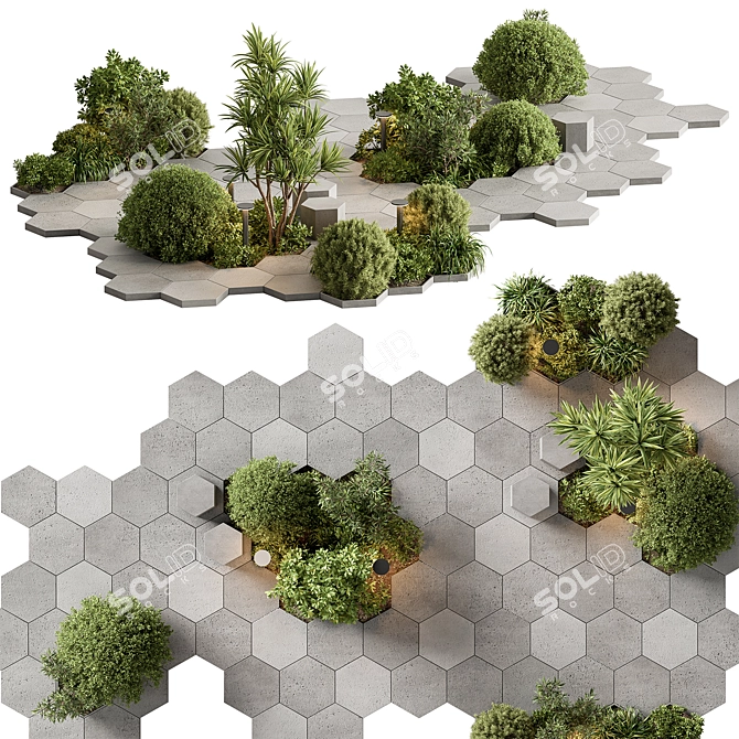 Urban Park Environment Wall Art 3D model image 2