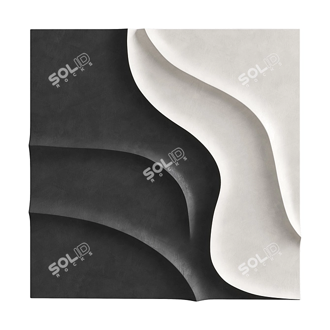 Modern Abstract 3D Wall Art 3D model image 1