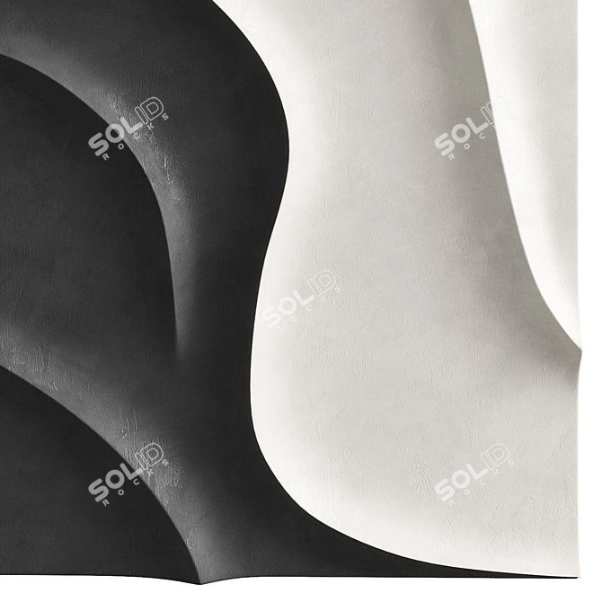 Modern Abstract 3D Wall Art 3D model image 2