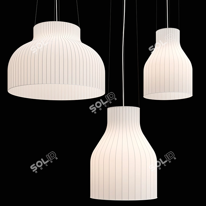 Nordic Style Strand Pendant Lamp 3D model image 3