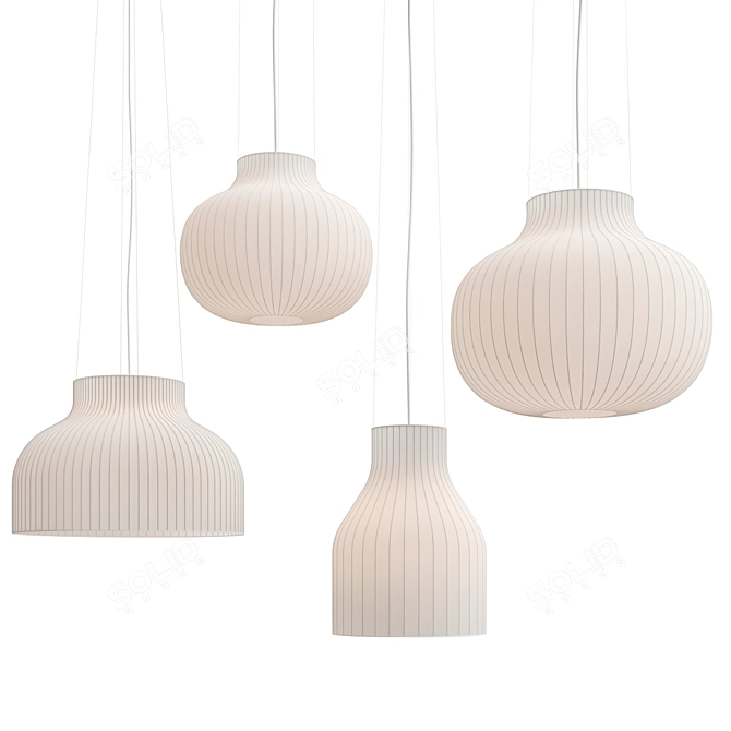 Nordic Style Strand Pendant Lamp 3D model image 8