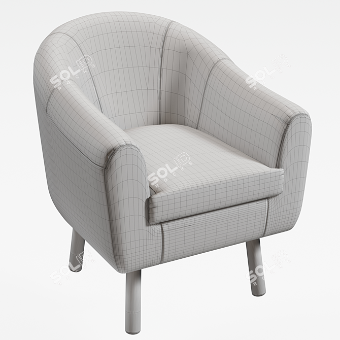 Mickey Kids Armchair 3D Model 3D model image 5