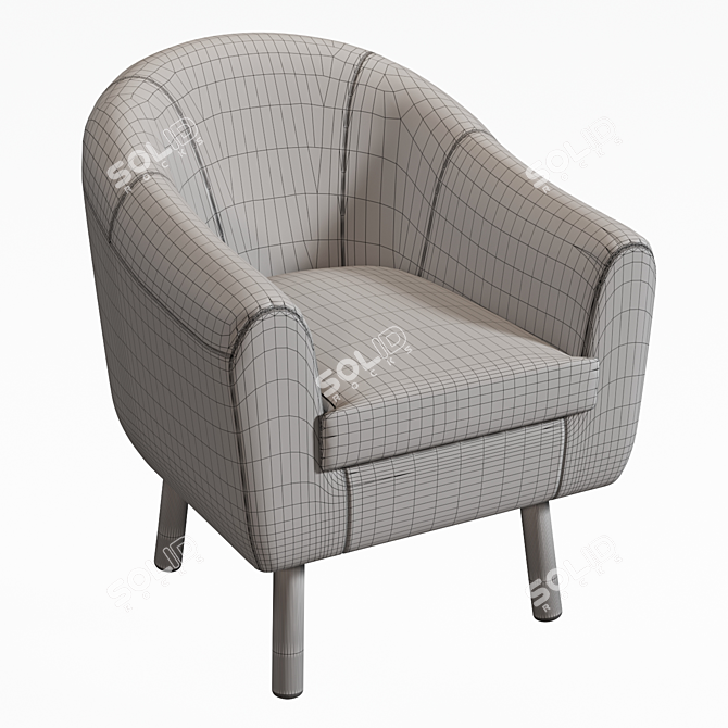 Mickey Kids Armchair 3D Model 3D model image 12