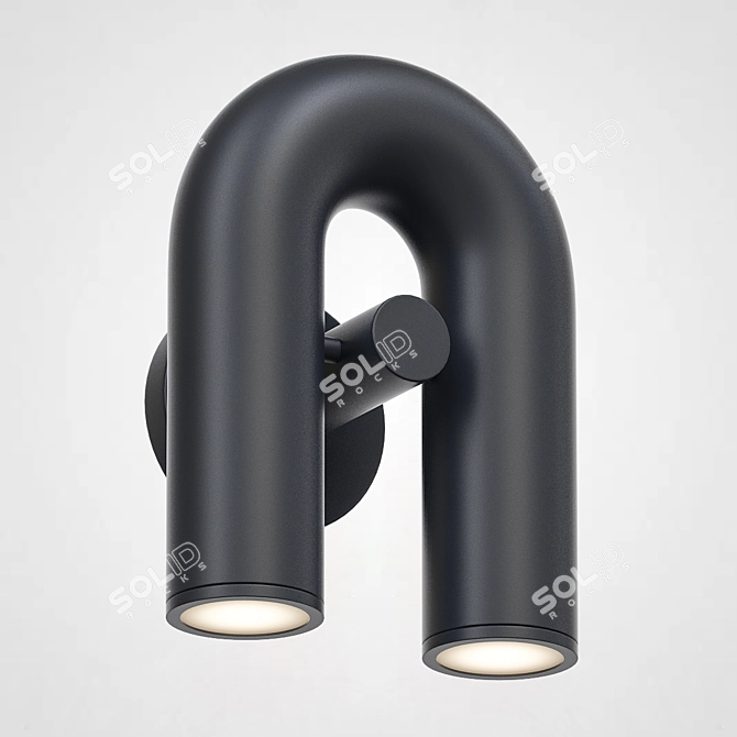 FANNY Black Wall Sconce 3D model image 2