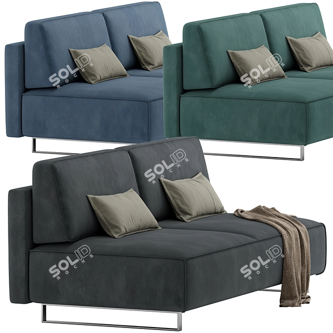 Moon Family 005 Straight Sofa 3D model image 2