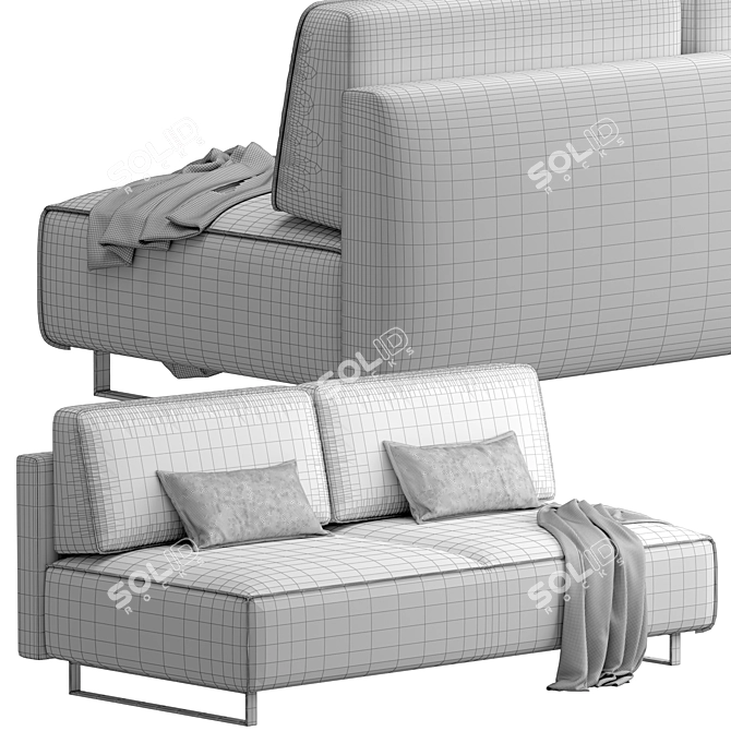 Moon Family 005 Straight Sofa 3D model image 7