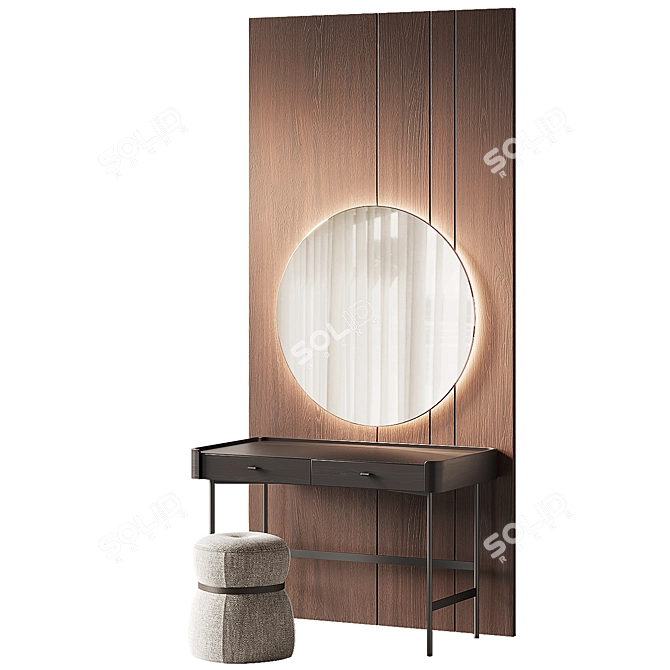 Elegant Porada Dressing Table 3D model image 8