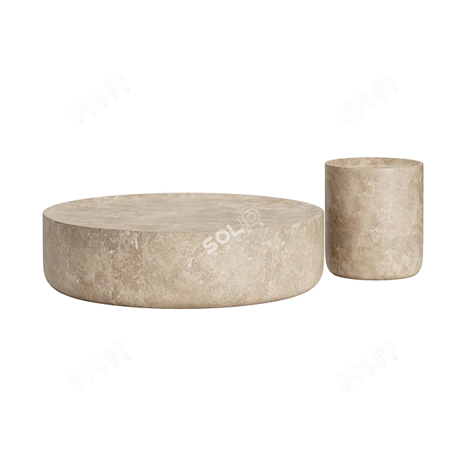 Luxury Round Side Table 3D model image 3