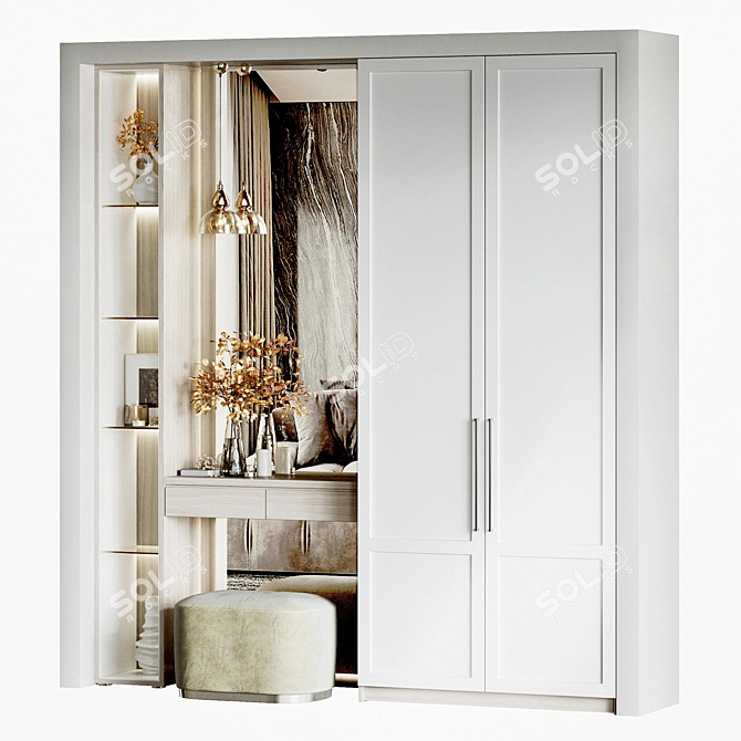 Modern Furniture Set st007 3D model image 2