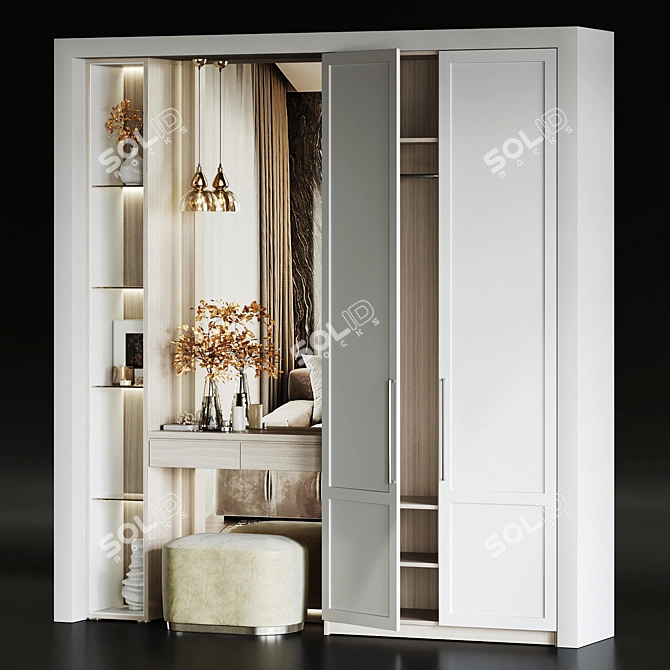 Modern Furniture Set st007 3D model image 3