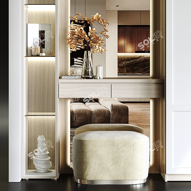 Modern Furniture Set st007 3D model image 4