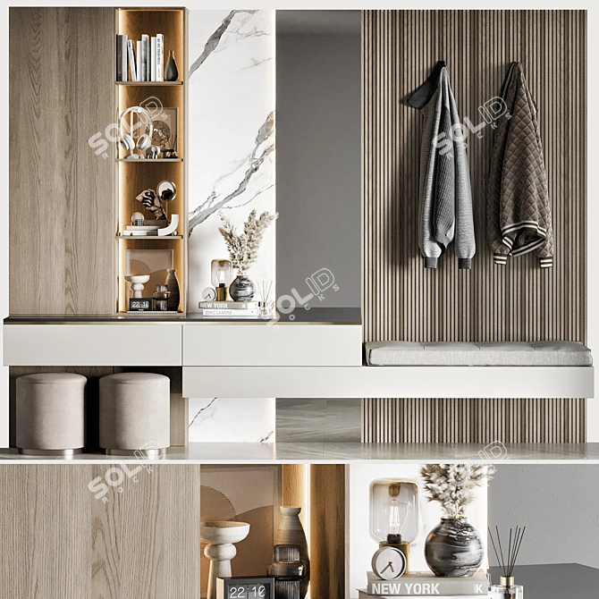 Corona Hallway 03 3D Model 3D model image 1