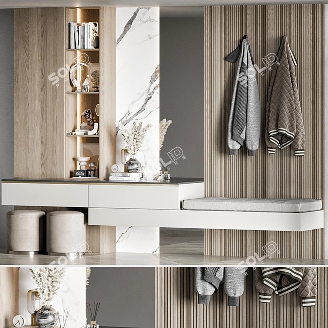 Corona Hallway 03 3D Model 3D model image 4