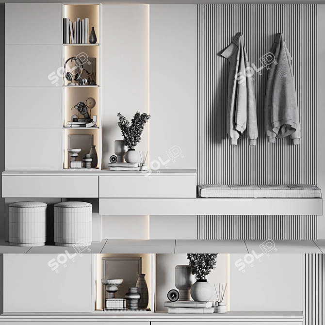 Corona Hallway 03 3D Model 3D model image 6