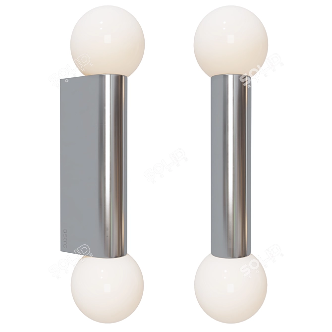 Modern Minimalist Ortona Twin Sconce 3D model image 3