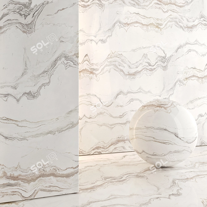 Luxury Marble Textured 3D Model 3D model image 1