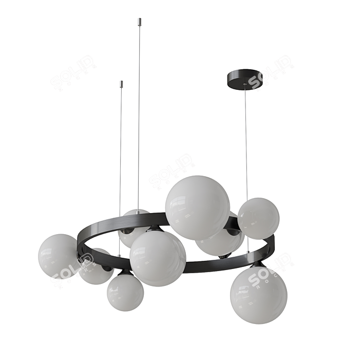 Elegant Ring Chandelier Lampatron IDAR 3D model image 1