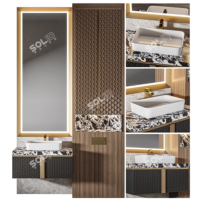 Luxury Bathroom Design 3D max 3D model image 1