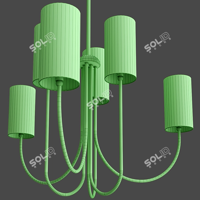 Harlem 10-Light Chandelier Fixture 3D model image 5